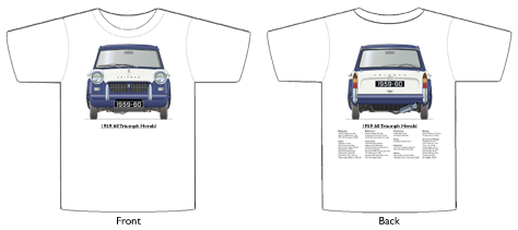 Triumph Herald 1959-60 T-shirt Front & Back